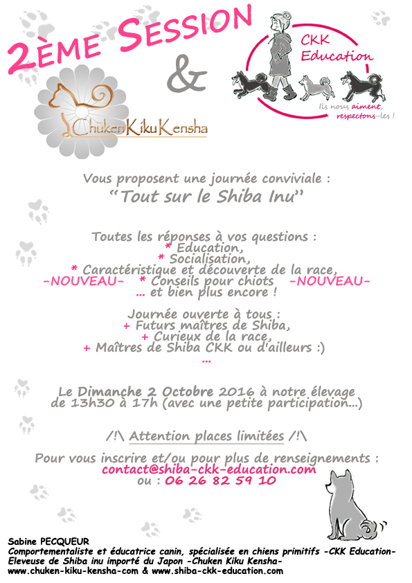 Tout-sur-le-Shiba-inu-CKK-Education-canine-chien-primitif-elevage-Chuken-kiku-kensha-socialisation-chiot-caractere-question-race-japonaise-evenement-2016